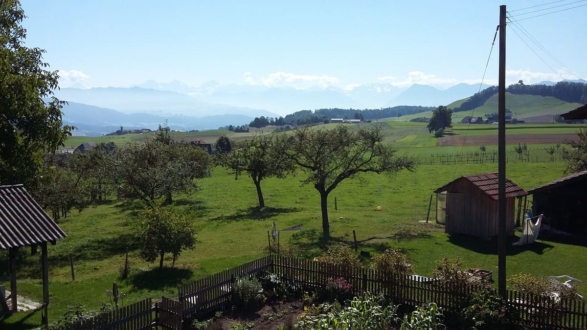 Die Aussicht auf dem Belpberg ist grossartig.